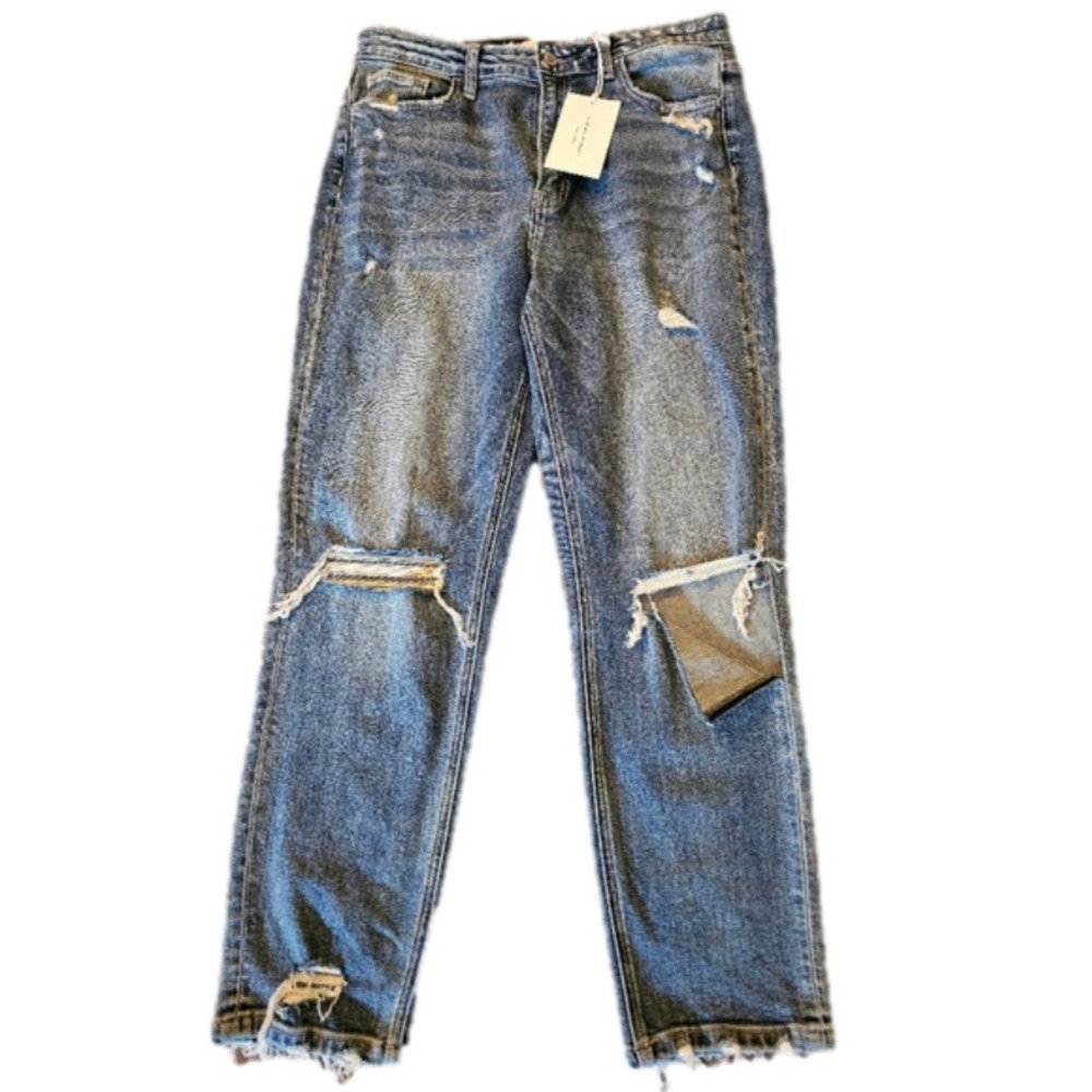 Flying Monkey Light/Medium Wash High Rise Boyfriend Straight Leg Jeans Size 30 - Picture 2 of 16